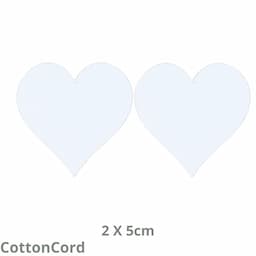 2 sztuki BIAŁE SERCE, SERDUSZKO Z PŁYTY HDF, DIY 5cm