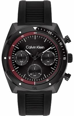 Zegarek męski CALVIN KLEIN CK Flex 25200467 na pasku czarnym, czarna tarcza, WR50