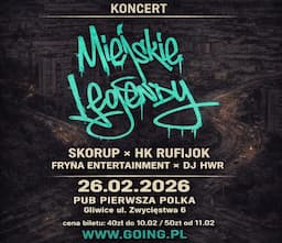 Koncert Miejskie Legendy (Skorup/HK Rufijok/Fryna Entertainmet/DJ HWR)