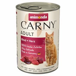 animonda Carny Adult, 6 x 400 g - Wołowina i serca