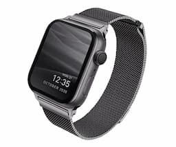 Uniq Pasek Dante Apple Watch Series 1/2/3/4/5/6/7/8/9/SE/SE2 42/44/45mm Stainless Steel grafitowy/graphite