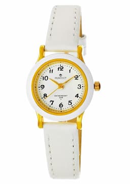 Zegarek Dziecięcy Komunijny Perfect LP195-02 na pasku białym, biała tarcza