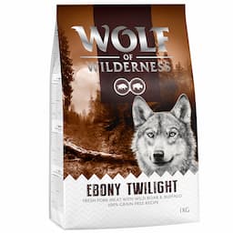 Wolf of Wilderness "Ebony Twilight", dzik i bawół - 5 x 1 kg