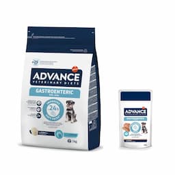 15% taniej! Advance Veterinary Diets: karma sucha, 1,5 kg / 3 kg + karma mokra, 8 x 150 g - Mini Gastroenteric: 3 kg + 8 x 150 g