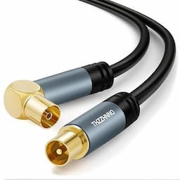 THZZHNNO KABEL KONCENTRYCZNY RG6 5M KĄTOWY POZŁACANY 90° HDTV SAT