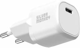 SILVER MONKEY Mini Ładowarka sieciowa PD 20W (USB-C) Biała