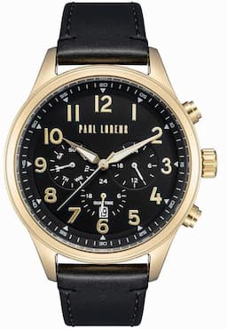 Zegarek męski PAUL LORENS PL20011A-1A2 na pasku czarnym, czarna tarcza