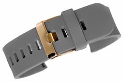 Pasek silikonowy do Zegarka/Smartwatcha SZARY-RÓŻOWE ZŁOTO 22 mm