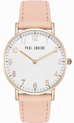 Zegarek damski PAUL LORENS PL20006A-3E3 na pasku różowo-złoty, różowa tarcza