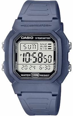 Zegarek męski Casio W-800H-2AVDF na pasku niebieskim, szara tarcza