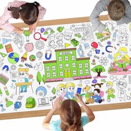 OBRUS PAPIEROWY KOLOROWANKA EDUKACYJNA DLA DZIECI DUŻY DO MALOWANIA