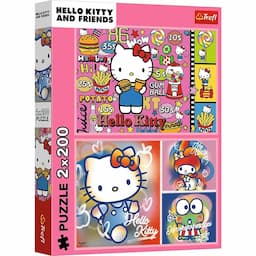 Trefl Puzzle 2x200 elementów Hello Kitty i przyjaciele