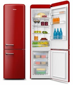 AMICA FK3495.3FRAA No Frost 186,5cm Czerwona Retro SlimSize Szuflada VitControl 250L