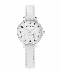Zegarek dla dziewczynki Paul Lorens PL12491A2-3C1 na pasku białym, biała tarcza