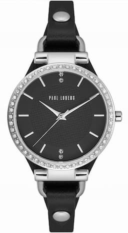Zegarek damski Paul Lorens PL13922A-1A1 na pasku czarnym, czarna tarcza