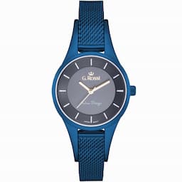 Zegarek damski Granatowy G.Rossi 8154B-6F3 Bransoleta mesh