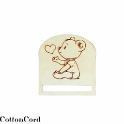 Drewniana baza do zakładki do książki MISIU Z SERDUSZKIEM wzór 34