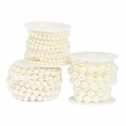 Perełki na sznurku,  śr 6mm/3mb, kremowe - SZPER6-010